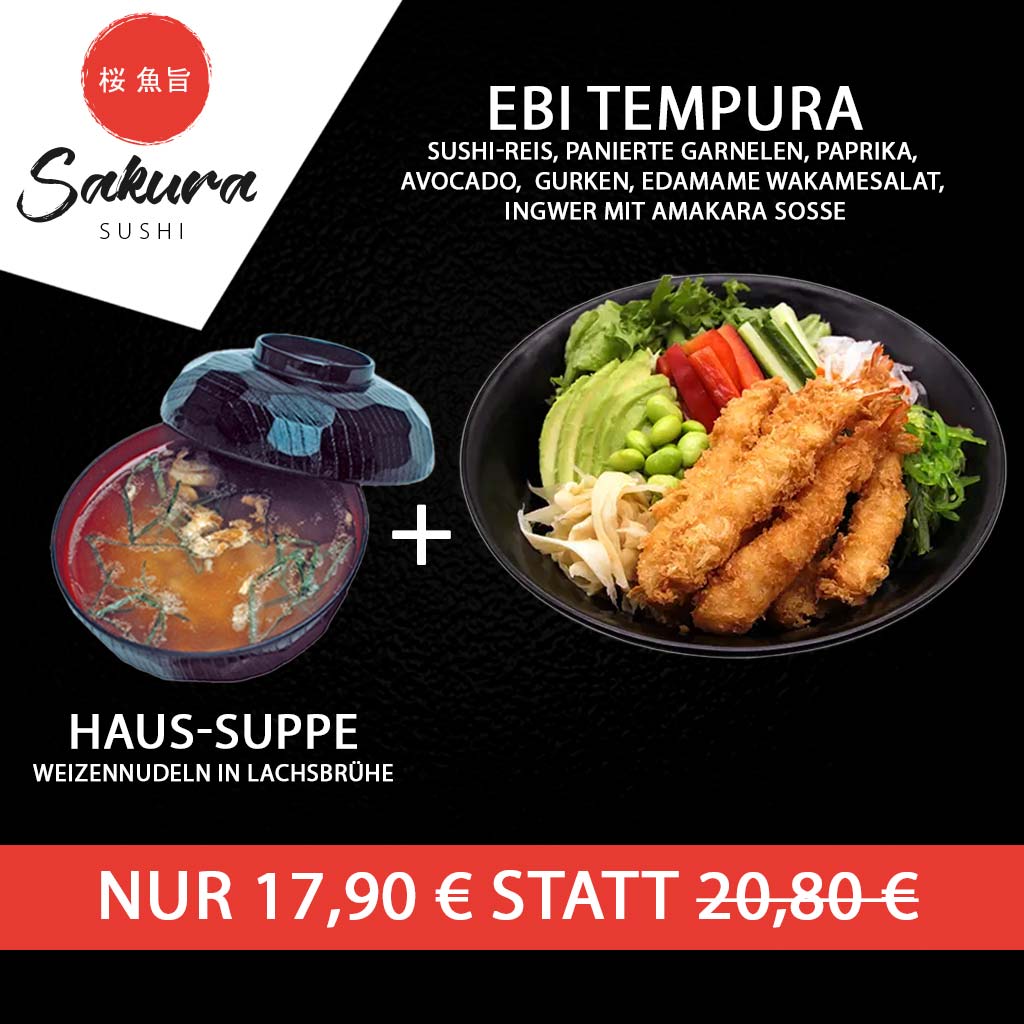 Ebi Tempura Bowl & Haussuppe